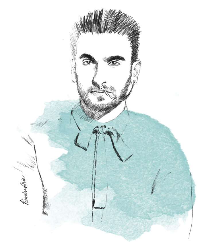 Fashion Illustration - Ranveer Singh for L'Officiel India February 2016