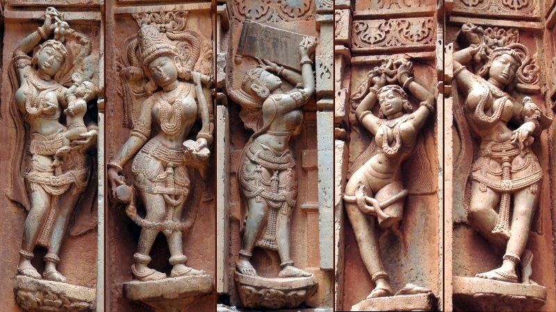 Costumes and Jewellery at Kamalishwara Temple Jalsangvi built by Vikramaditya VI, Western Chalukya Dynasty, 1076-1126 CE