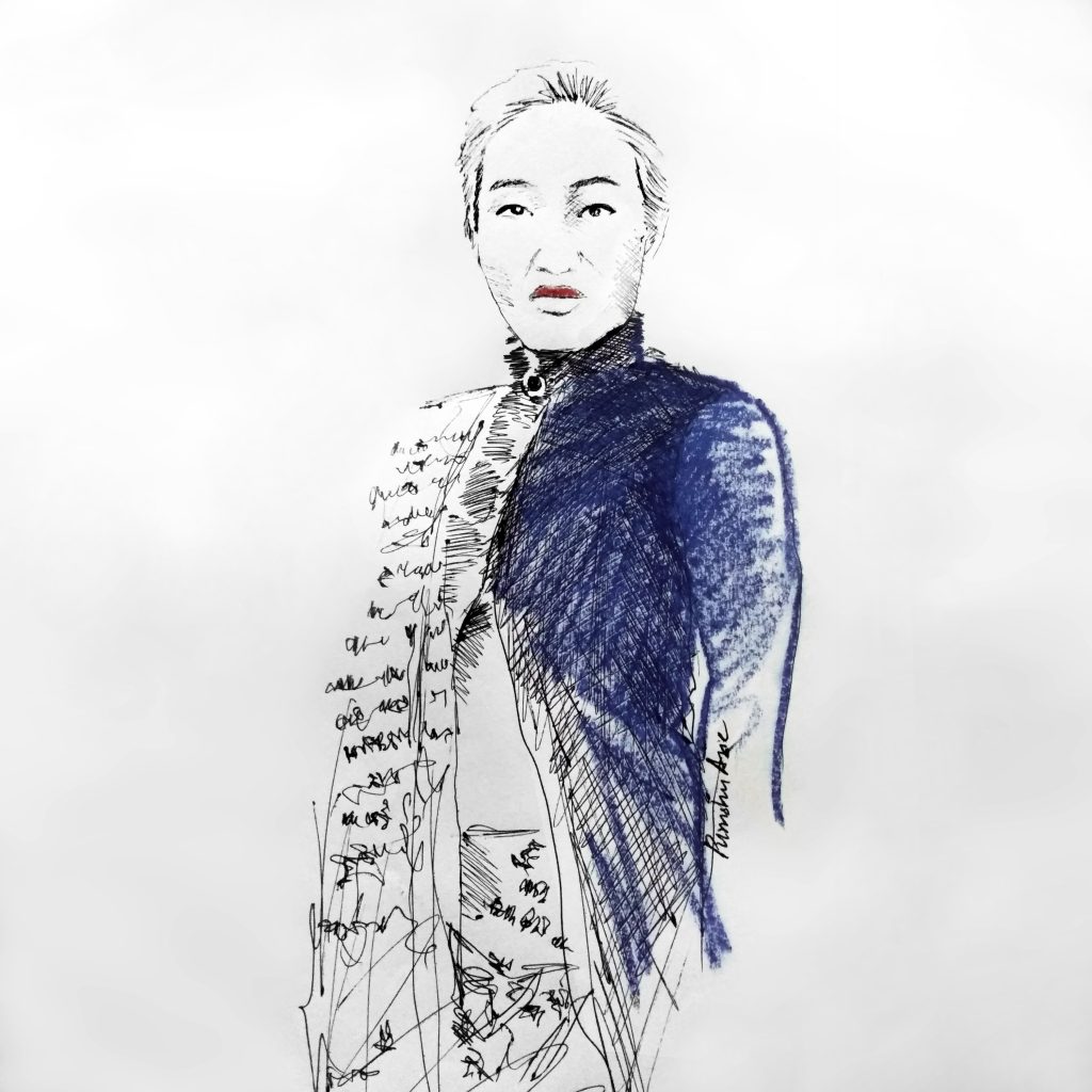 Aien Jamir fashion illustration by Purushu Arie