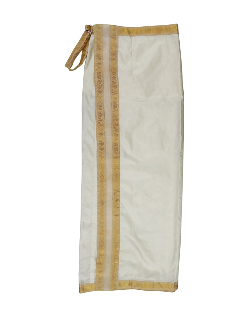 Handwoven Silk D-Ring Veshti - Purushu Arie