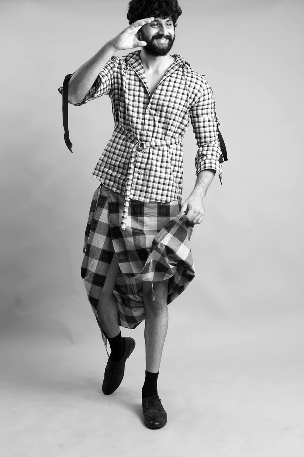 purushu arie checked lungi