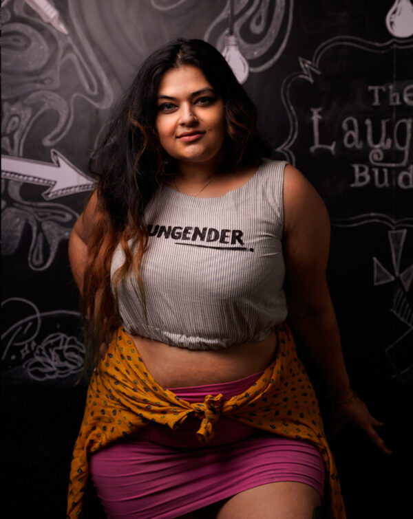 Slogan Crop Top - Ungender - Purushu Arie - Mallika Chaudhuri
