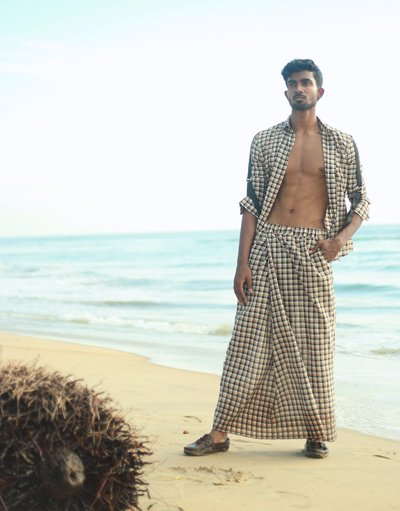 purushu arie checked lungi